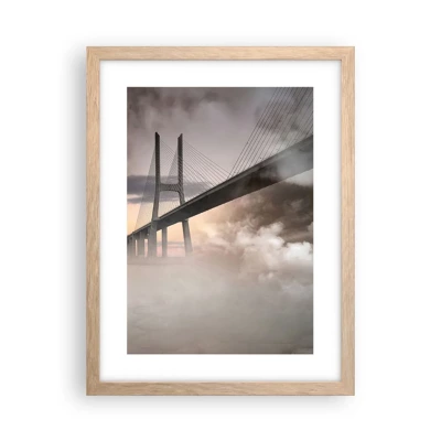 Poster in light oak frame - By the River that Doesn't Exist - 30x40 cm