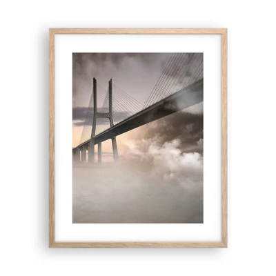 Poster in light oak frame - By the River that Doesn't Exist - 40x50 cm