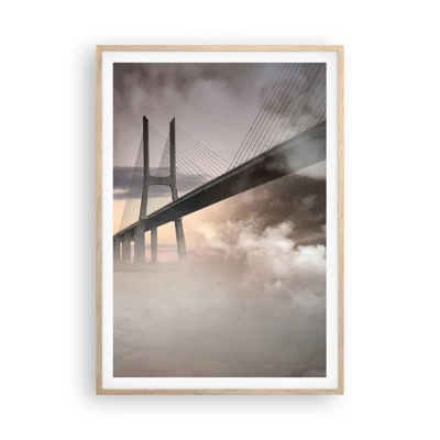 Poster in light oak frame - By the River that Doesn't Exist - 70x100 cm