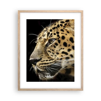 Poster in light oak frame - Calm, Focused, Ready - 40x50 cm