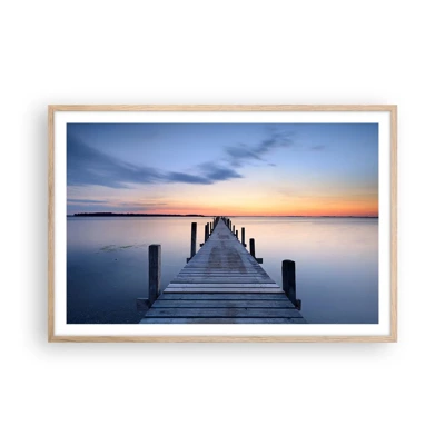 Poster in light oak frame - Calm of a Quiet Dusk - 91x61 cm