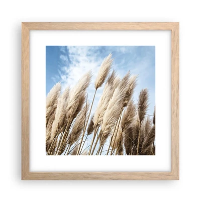 Poster in light oak frame - Caress of Sun and Wind - 30x30 cm