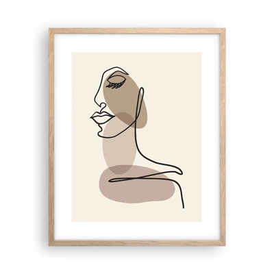 Poster in light oak frame - Certain Line of Beauty - 40x50 cm