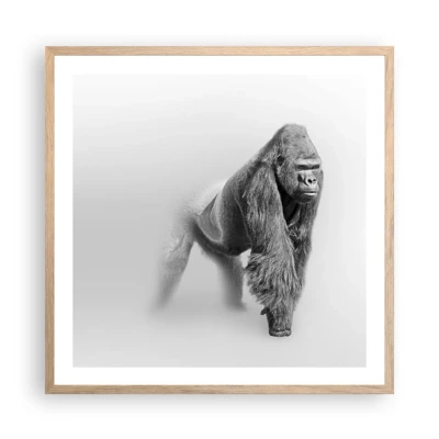 Poster in light oak frame - Certain of Its Strength - 60x60 cm