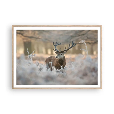 Poster in light oak frame - Chilly Morning - 100x70 cm