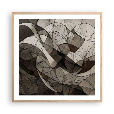 Poster in light oak frame - Circulation of the Colours of the Earth - 60x60 cm