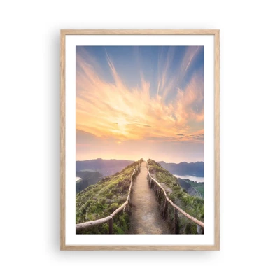 Poster in light oak frame - Close to Heaven - 50x70 cm