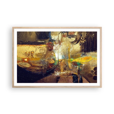 Poster in light oak frame - Cold, Warm, Hot - 91x61 cm