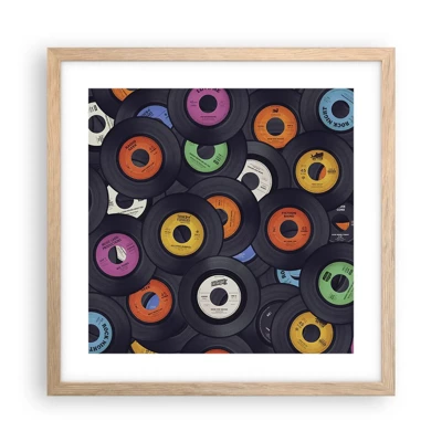 Poster in light oak frame - Colours of Classics - 40x40 cm