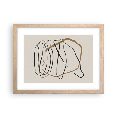 Poster in light oak frame - Composition - Dance of Possession - 40x30 cm