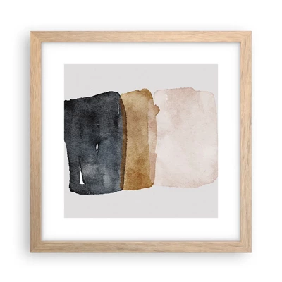 Poster in light oak frame - Composition of the Colours of the Soil - 30x30 cm