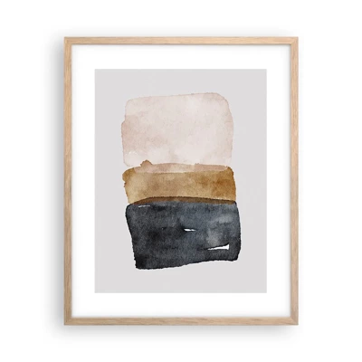 Poster in light oak frame - Composition of the Colours of the Soil - 40x50 cm