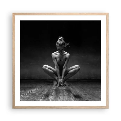 Poster in light oak frame - Concentration of Dancing Energy - 60x60 cm