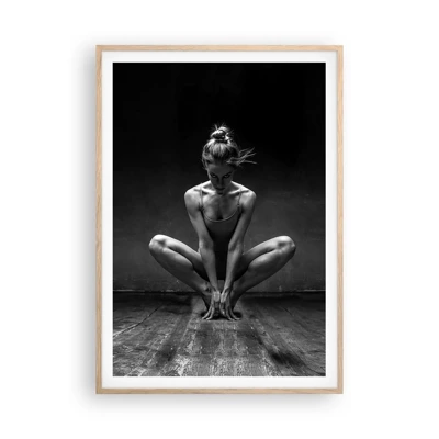 Poster in light oak frame - Concentration of Dancing Energy - 70x100 cm