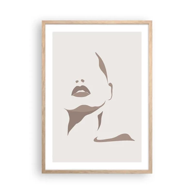 Poster in light oak frame - Created with Light and Shadow - 50x70 cm