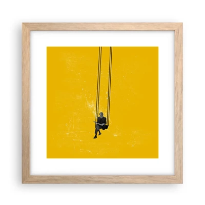 Poster in light oak frame - Day as a Any Other - 30x30 cm