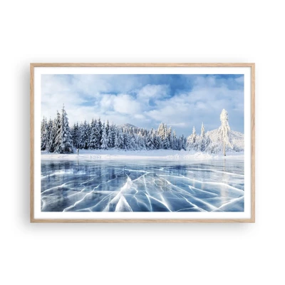 Poster in light oak frame - Dazling and Crystalline View - 100x70 cm