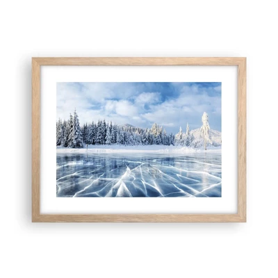 Poster in light oak frame - Dazling and Crystalline View - 40x30 cm