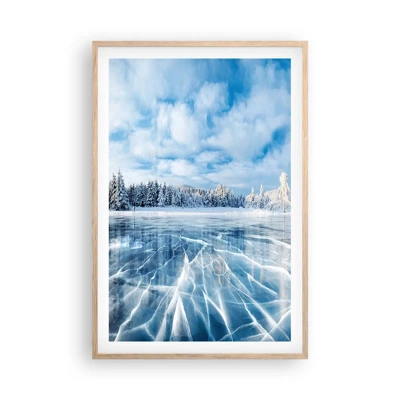 Poster in light oak frame - Dazling and Crystalline View - 61x91 cm