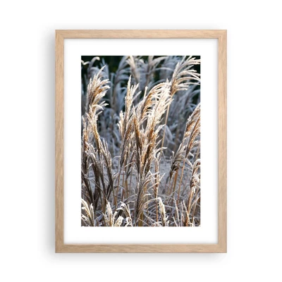 Poster in light oak frame - Decorated with Frost - 30x40 cm