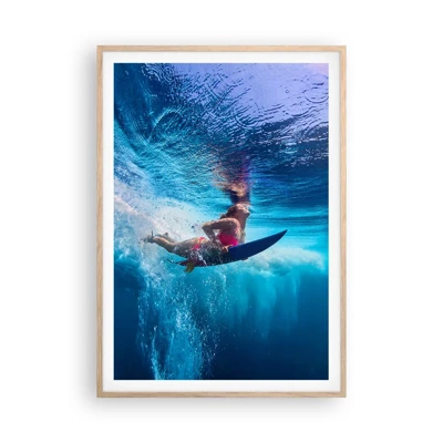 Poster in light oak frame - Depth of Joy - 70x100 cm