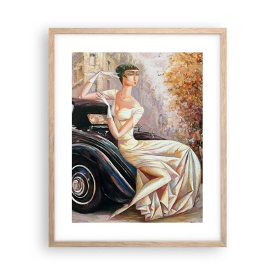 Poster in light oak frame - Elegance - Retro Style - 40x50 cm