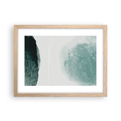 Poster in light oak frame - Encounter With Fog - 40x30 cm