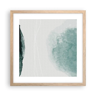 Poster in light oak frame - Encounter With Fog - 40x40 cm