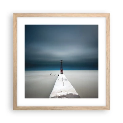 Poster in light oak frame - Encounter with Infinity - 40x40 cm