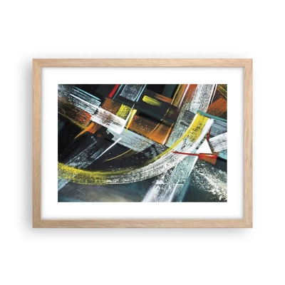 Poster in light oak frame - Energy of Movement - 40x30 cm