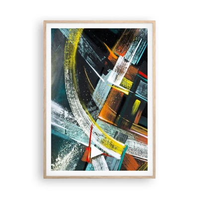 Poster in light oak frame - Energy of Movement - 70x100 cm