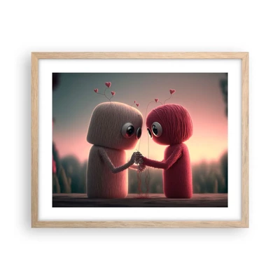 Poster in light oak frame - Everyone Is Allowed to Love - 50x40 cm