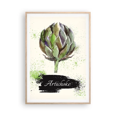 Poster in light oak frame - Eviva Vegetables! - 70x100 cm