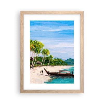 Poster in light oak frame - Exotic Dream - 30x40 cm