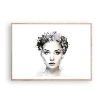 Poster in light oak frame - Extremely Stylish Portrait - 100x70 cm