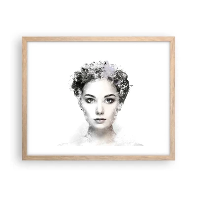 Poster in light oak frame - Extremely Stylish Portrait - 50x40 cm