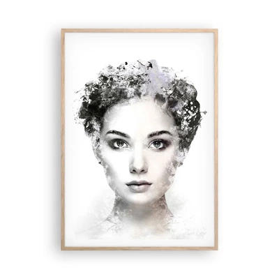 Poster in light oak frame - Extremely Stylish Portrait - 70x100 cm