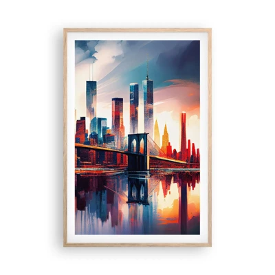 Poster in light oak frame - Fabulous New York - 61x91 cm