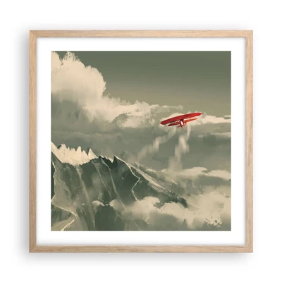 Poster in light oak frame - Fearless Pioneer - 50x50 cm