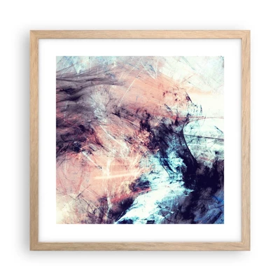 Poster in light oak frame - Feel the Wind - 40x40 cm