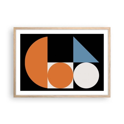 Poster in light oak frame - Figure System - 70x50 cm