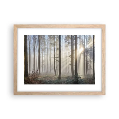 Poster in light oak frame - Fog Has Woken up Too - 40x30 cm