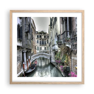 Poster in light oak frame - For Centuries in Quiet Contemplation - 50x50 cm