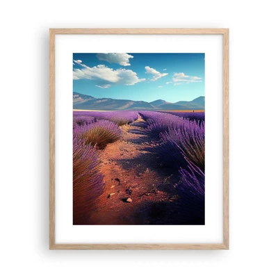 Poster in light oak frame - Fragrant Fields - 40x50 cm