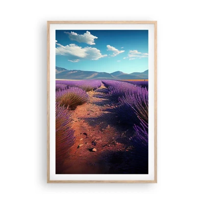 Poster in light oak frame - Fragrant Fields - 61x91 cm