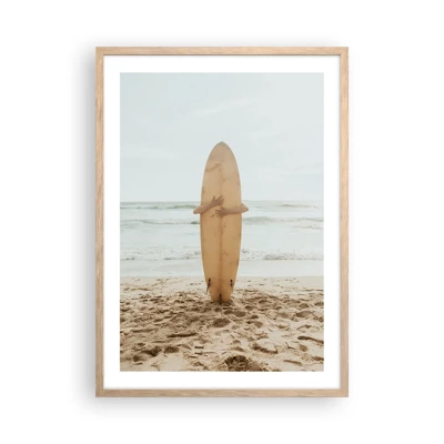 Poster in light oak frame - From Love for the Waves - 50x70 cm
