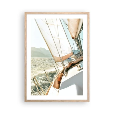 Poster in light oak frame - Full Sail - 50x70 cm