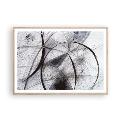 Poster in light oak frame - Futuristic Fantasy - 100x70 cm