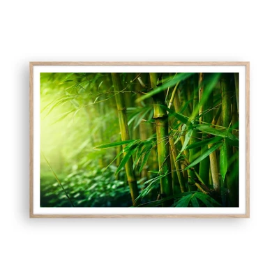 Poster in light oak frame - Getting to Know the Green - 100x70 cm