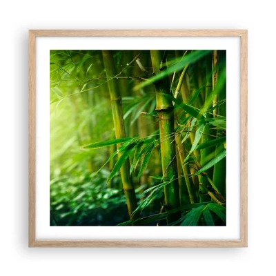 Poster in light oak frame - Getting to Know the Green - 50x50 cm